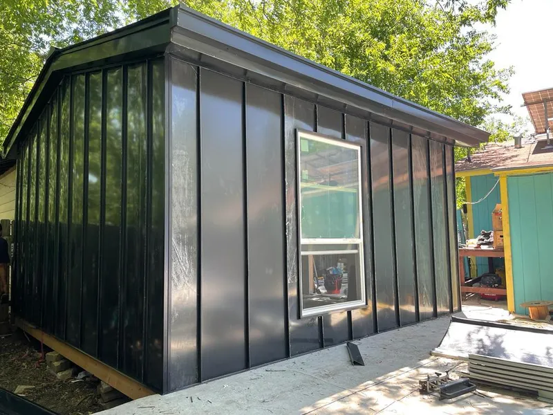 Black standing seam metal wall panels for Roof Inspection in Lake Mathews